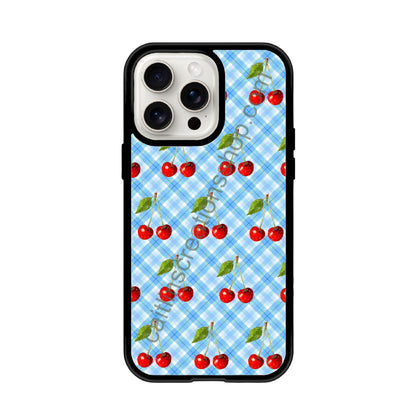 Cherry gingham case