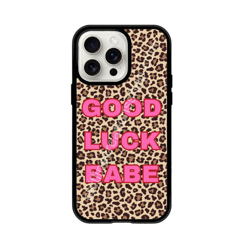 'Leopard print Good luck' case