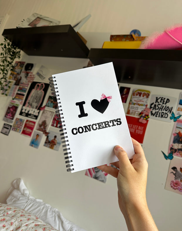 'I <3 Concerts' spiral Journal/ Scrapbook