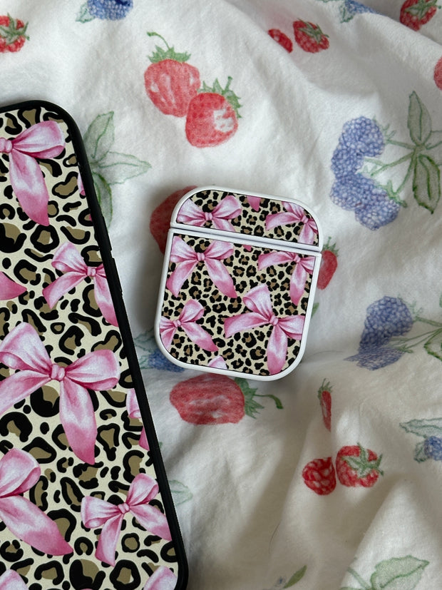 Leopard Bow AirPod case