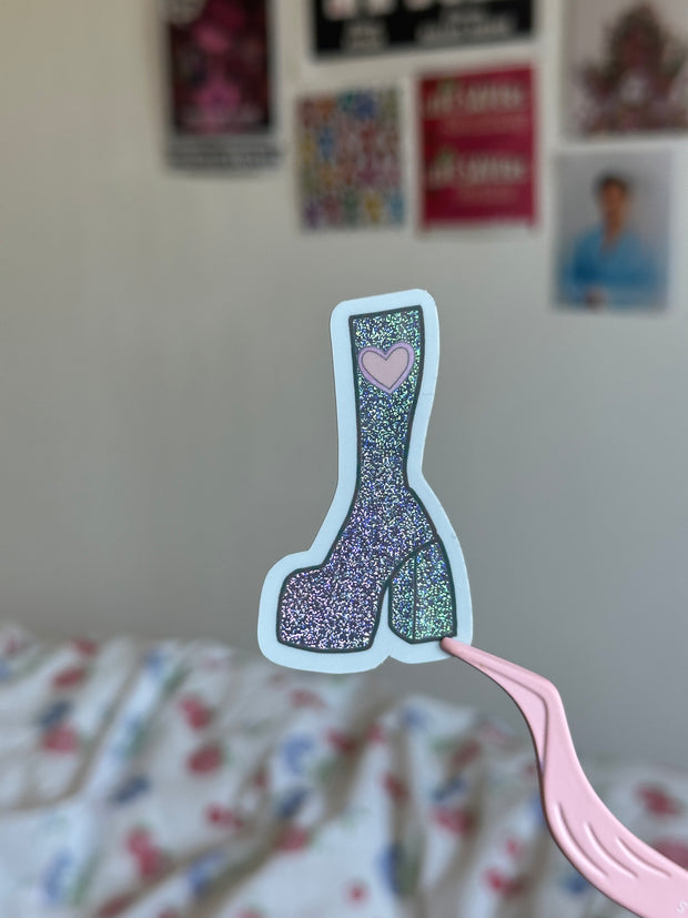 Gogo boots glittery sticker