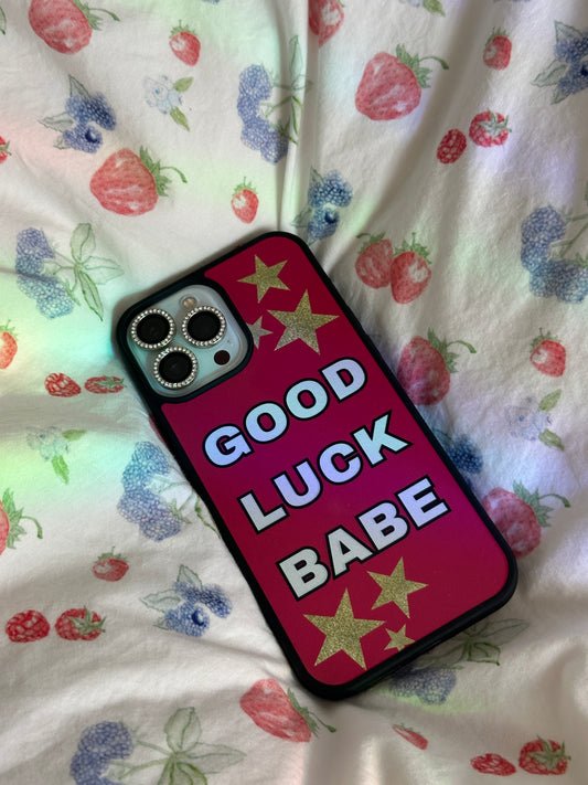 Red 'Good luck' case