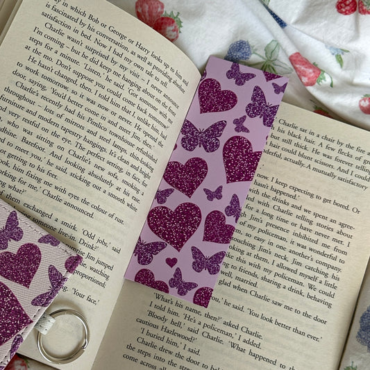 Purple butterfly bookmark