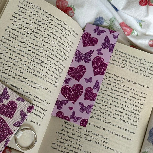 Purple butterfly bookmark