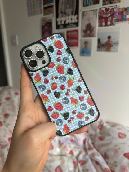 Gingham fruity case