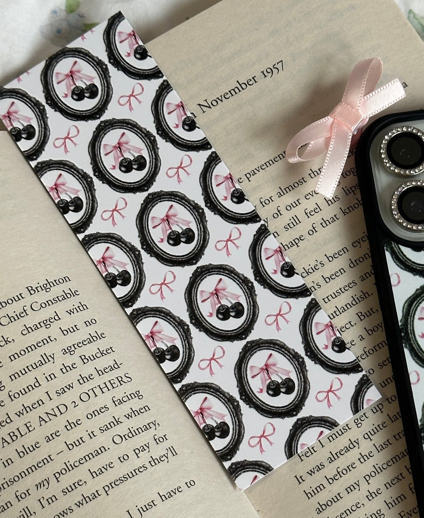 'Black framed cherry' bookmark