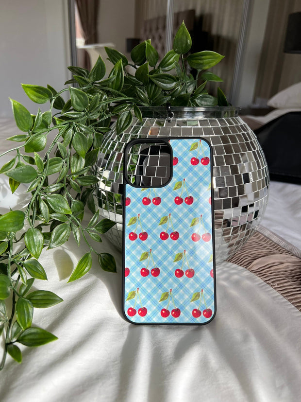 Cherry gingham case