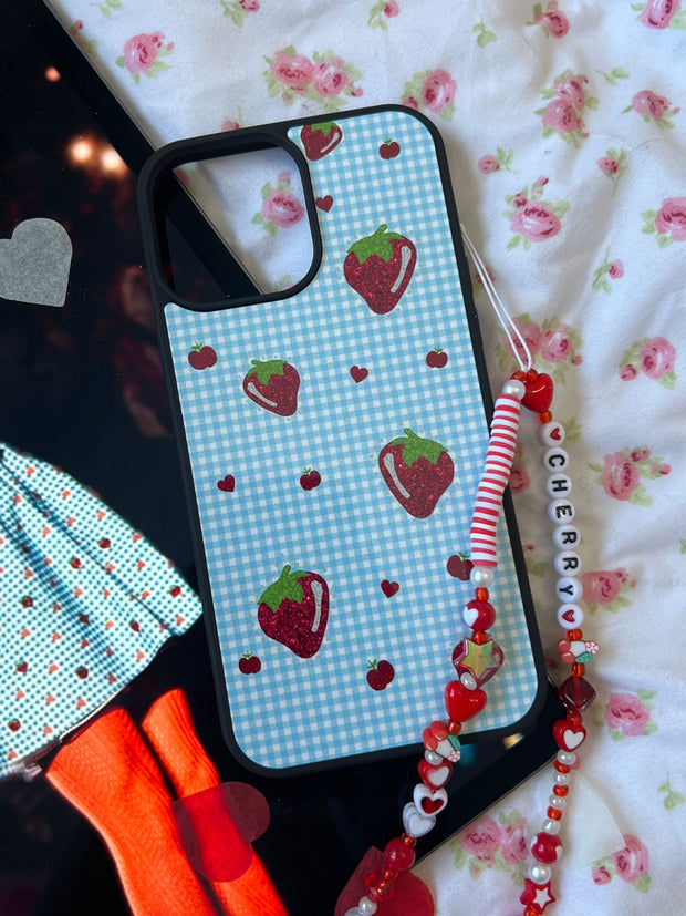 Strawberry gingham case